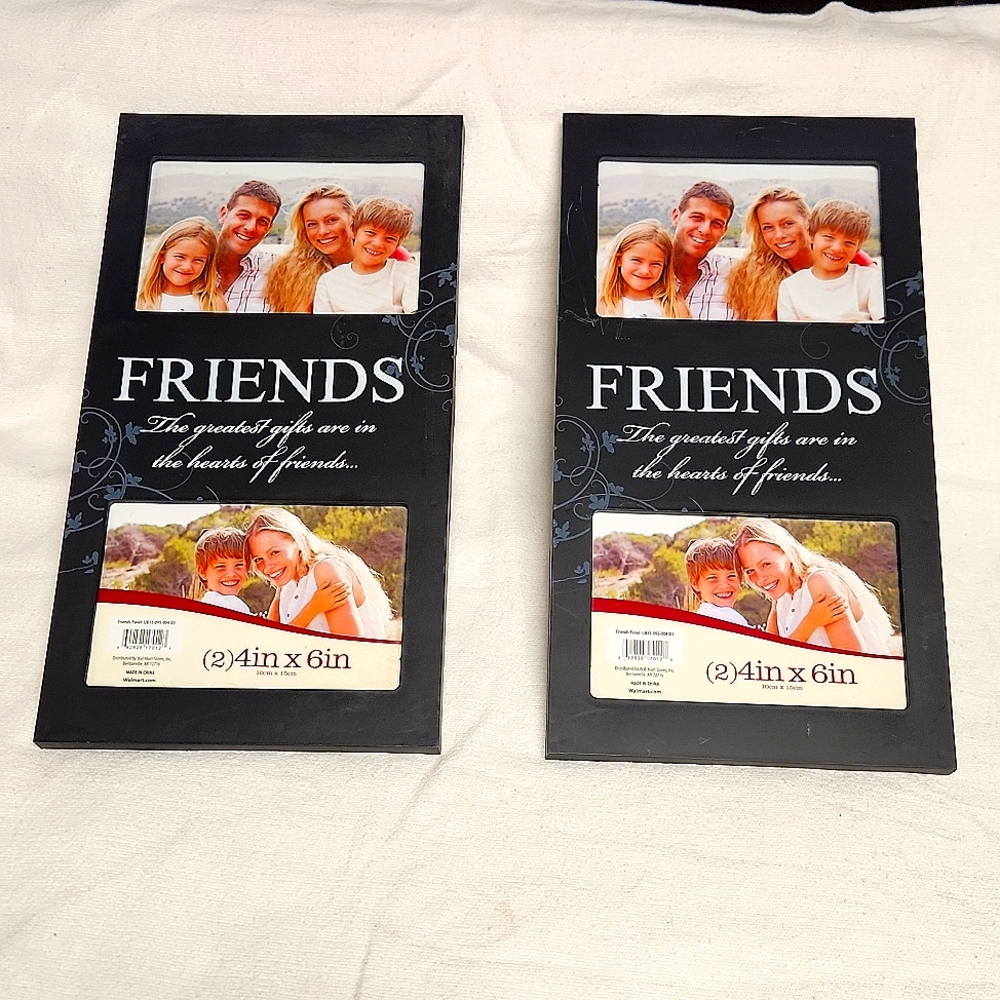 Picture frames black 2pk friends 4×6